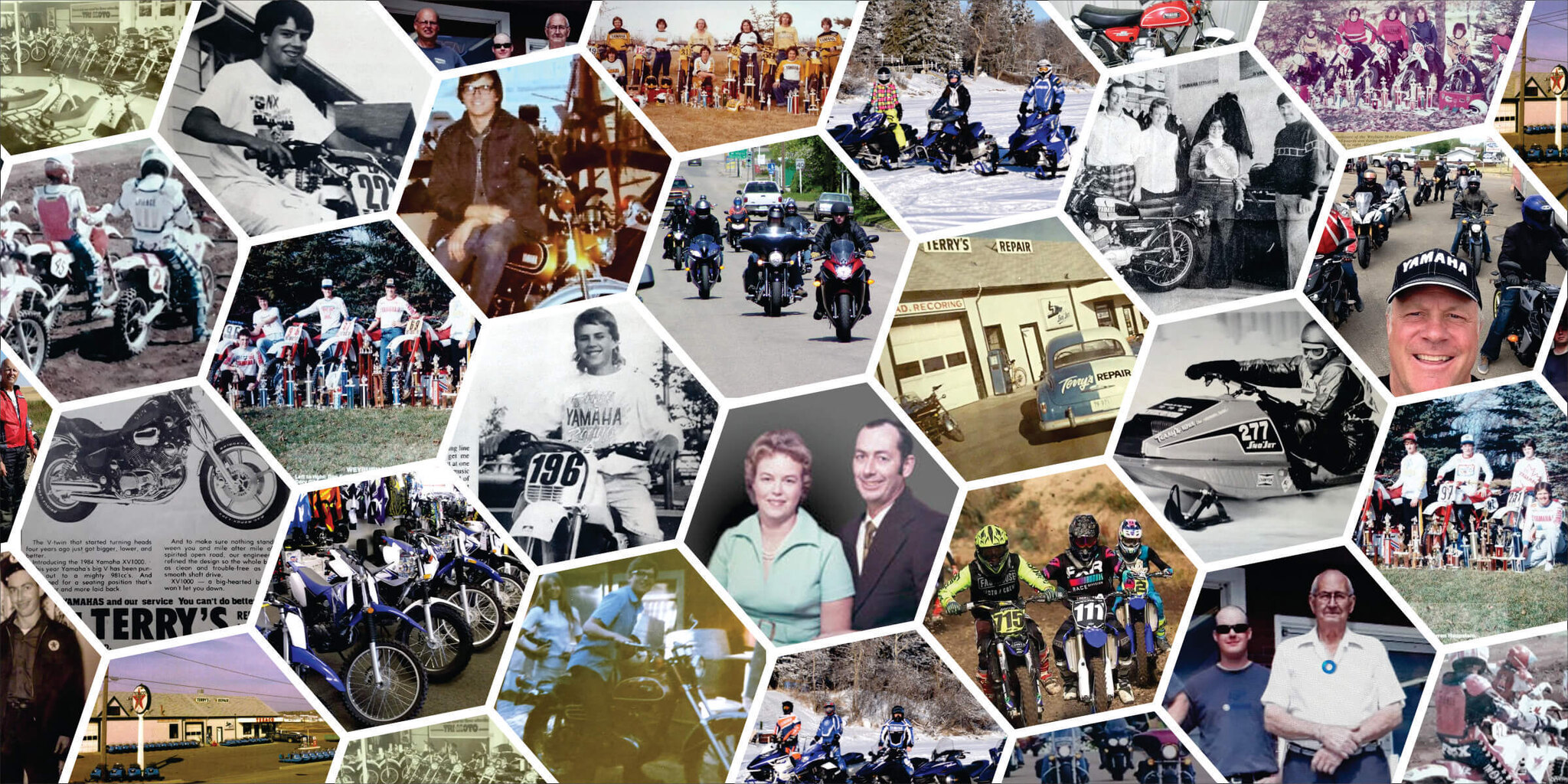 Terrys Cycle - History Collage